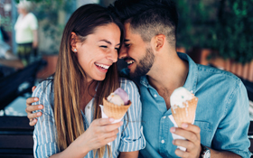 showing off perfect smile from a cosmetic dentist in Elgin