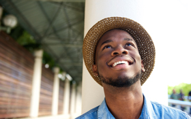 Smiling man with good oral health