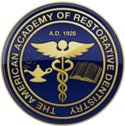 The American Academy of Restorative Dentistry membership logo for Dr. Rice, DDS