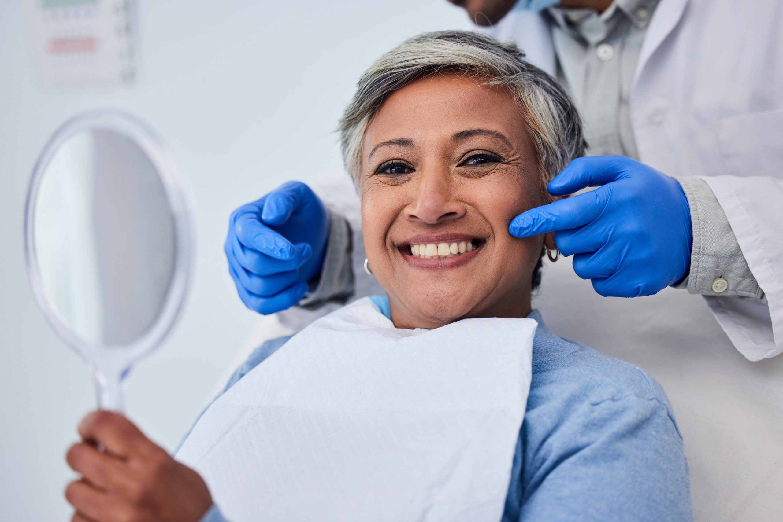 smiling dental patient in Elgin