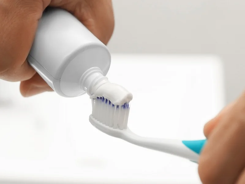 closeup of tooth paste being squeezed onto brush